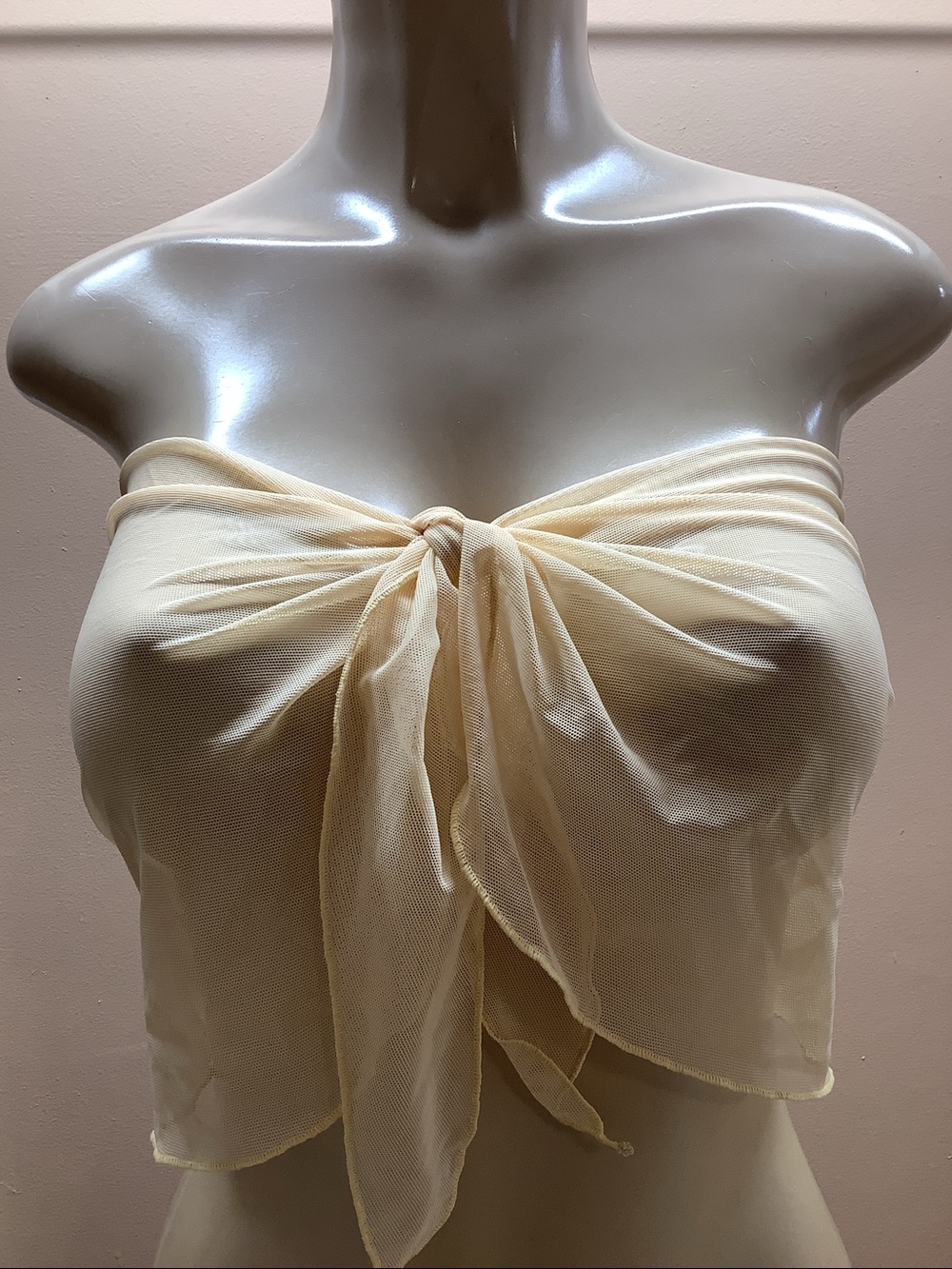 Zuliana Mesh Solid Color Tube Top. One Size Fits Most. Made in USA.